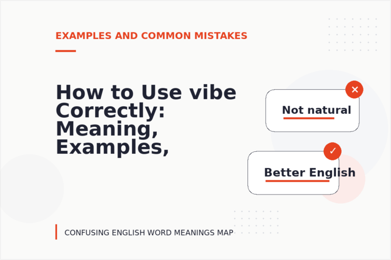 How to Use vibe Correctly: Meaning, Examples, and Mistakes How to Use vibe Correctly: Meaning, Examples, and Mistakes