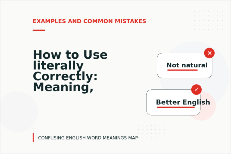 How to Use literally Correctly: Meaning, Examples, and Mistakes How to Use literally Correctly: Meaning, Examples, and Mistakes